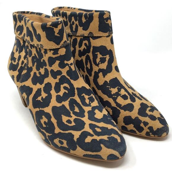 Lucky Brand Zaprika Women's Size 6M Leopard Animal Print Color Leather Bootie - Picture 2 of 7
